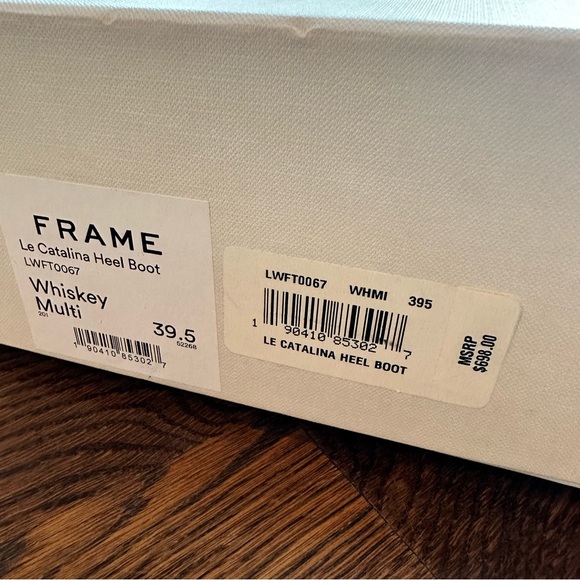FRAME Le Catalina Heel Boot Whiskey Multi 9 US/39.5EU - Picture 7 of 12